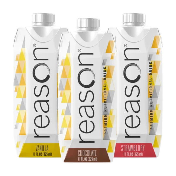 Reason Nutrition Beverage Samples Vanilla, Chocolate and Strawberry Flavors