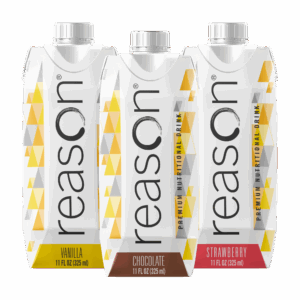 Reason Nutrition Beverage Samples Vanilla, Chocolate and Strawberry Flavors