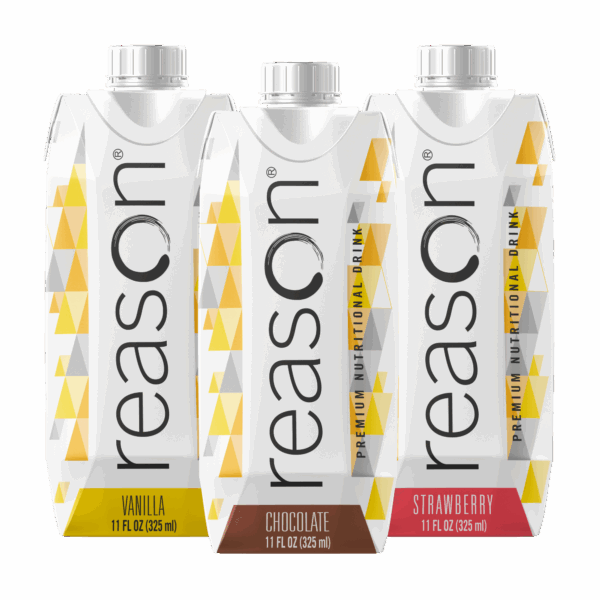 Reason Nutrition Beverage Samples Vanilla, Chocolate and Strawberry Flavors