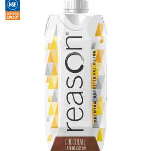 Reason Nutritional Beverage - Chocolate single carton with NSF Certified for Sport logo