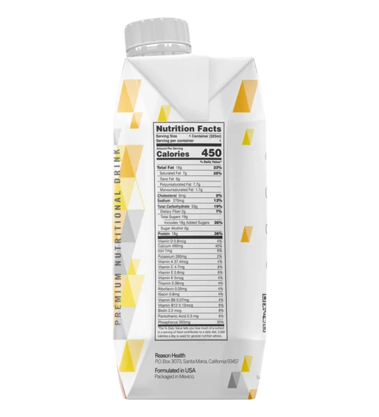 Reason Nutritional Beverage - Chocolate ingredients